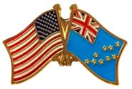 Tuvalu Flag Lapel Pin - Double