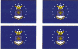 U.S. Air Force Flag Stickers - 50 per sheet
