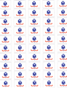 U.S. Army Flag Stickers - 50 per sheet