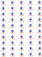 U.S. Army Flag Stickers - 50 per sheet