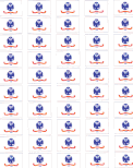 U.S. Army Flag Stickers - 50 per sheet