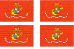 U.S. Marine Corps Flag Stickers - 50 per sheet