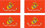 U.S. Marine Corps Flag Stickers - 50 per sheet
