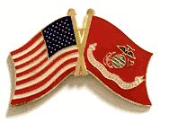 U.S. Marines Flag Lapel Pin - Double