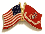 U.S. Marines Flag Lapel Pin - Double
