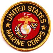 U.S. Marines Flag Patch - Round