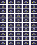 U.S. Navy Flag Stickers - 50 per sheet
