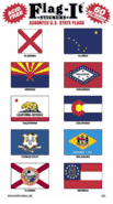 U.S. State Flag Stickers 60 Assorted per package