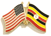 Uganda Flag Lapel Pin - Double