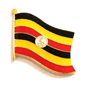 Uganda Flag Lapel Pin - Single