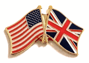 United Kingdom Flag Lapel Pin - Double