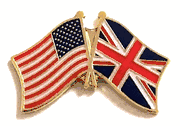 United Kingdom Flag Lapel Pin - Double