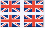 United Kingdom Flag Sticker - 50 per sheet