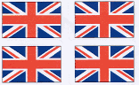 United Kingdom Flag Sticker - 50 per sheet