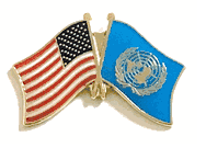 United Nations Flag Lapel Pin - Double