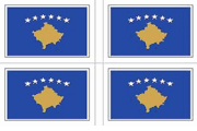 Kosovo Flag Stickers - Sheet of 50