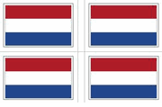 Netherlands Flag Stickers - 50 per sheet