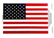 US Waterproof Vinyl Flag Decal<br>12"x18"