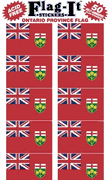 Ontario Flag Stickers 50 Stickers per package