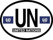 United Nations Flag It Oval Decal