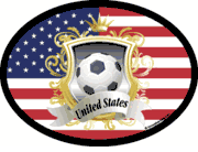 United States Soccer Flag It Oval Decal