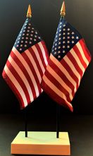 United States and US Flag Desk Set