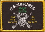 United States Marine Patch - Mess with the Best - Rectangle