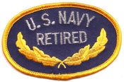 United States Navy Retired Oval Patch