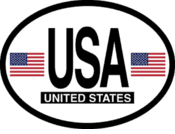 United States Flag It Oval Decal