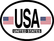 United States Flag It Oval Decal