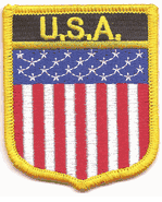 United States Shield Patch - Vertical Stripes