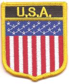 United States Shield Patch - Vertical Stripes