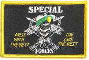 United States Special Forces Patch - Mess with the Best - Rectangle