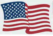 United States Wavy Flag Decal