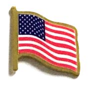 United States Wavy Lapel Pin - Made in USA