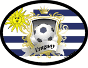 Uruguay Soccer Flag It Oval Decal