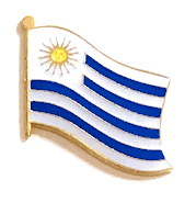 Uruguay Flag Lapel Pin - Single