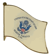 US Coast Guard Flag Lapel Pin - Single