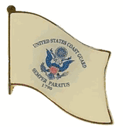 US Coast Guard Flag Lapel Pin - Single