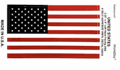 US Waterproof Vinyl Flag Decal<br>2 3/8" x 4"