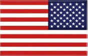 US Waterproof Vinyl Flag Decal Right Hand<br>3 1/2" x 5"