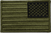 US Flag Patch Subdued Green Reverse