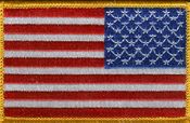 US Flag Patch,  Reversed