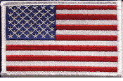 US Flag Patch - White Border