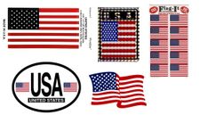 US Flag Stickers and Decals
