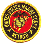 US Marine Retired Patch - Round