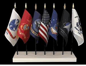 US Military 7 Flag Set with Space Force