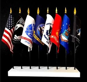 US Military Complete 8 Flag Set