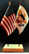 US Virgin Islands and US Flag Desk Set