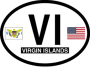 US Virgin Islands Flag It Oval Decal